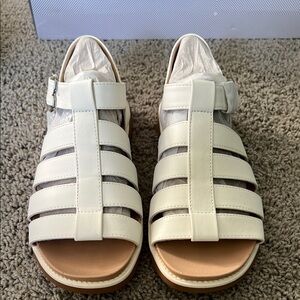 White Leather Sandals